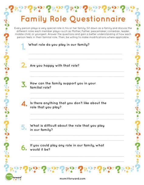 years old. . Family dynamics worksheets pdf